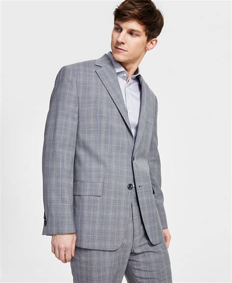 michael kors blue plaid suit|michael kors modern gray suit.